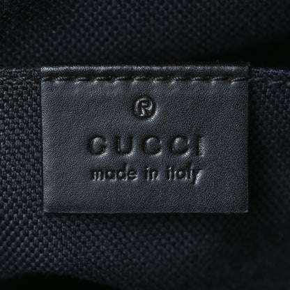 Gucci GG Supreme Monogram Web Small Flat Messenger Bag Black Grey 5 of 9