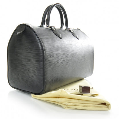 Louis Vuitton Epi Speedy 30 Black 3 of 8