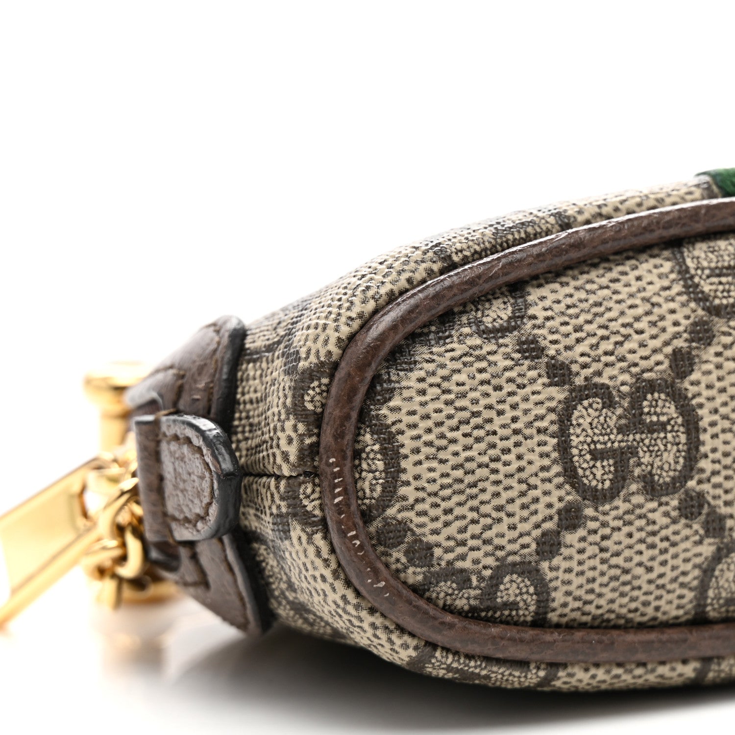 Gucci GG Supreme Monogram Web Ophidia Dome Key Pouch Beige New Acero 7 of 8