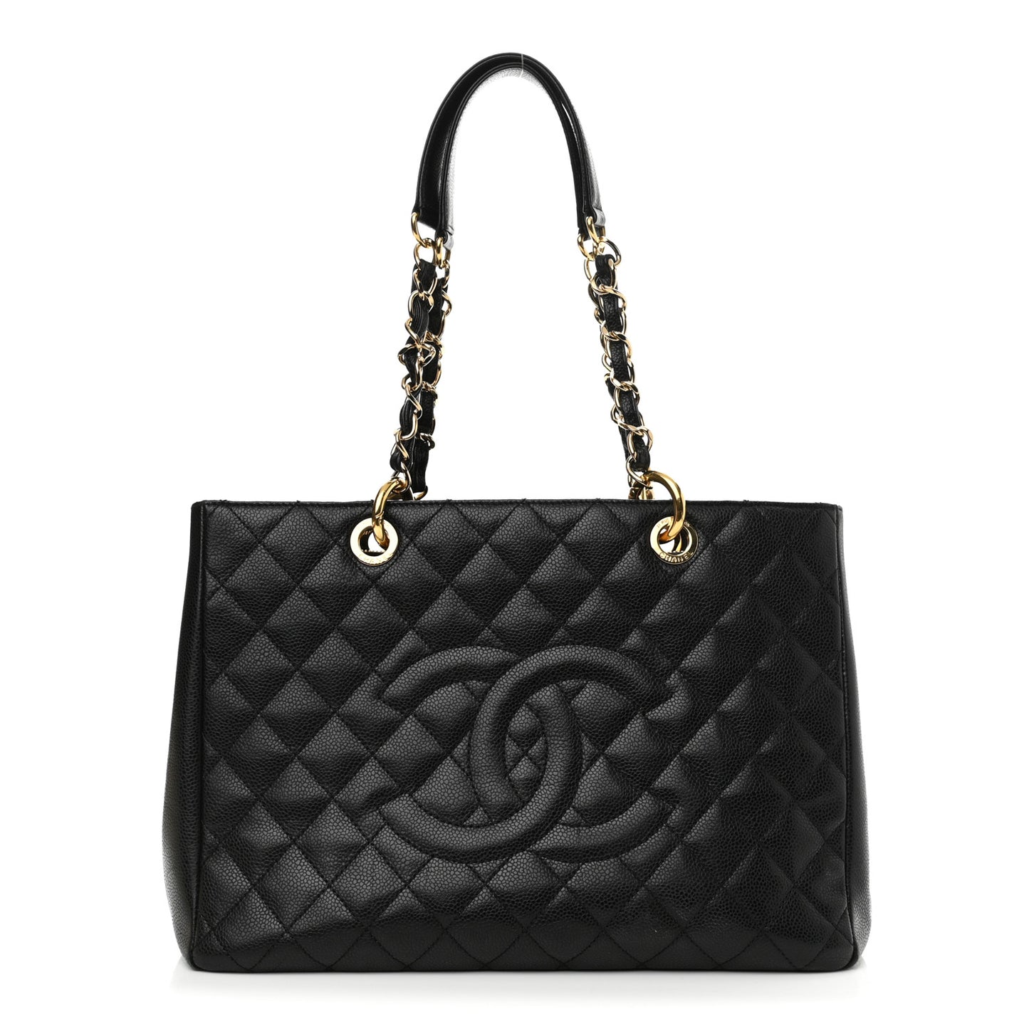Caviar Quilted Grand Shopping Tote GST Black