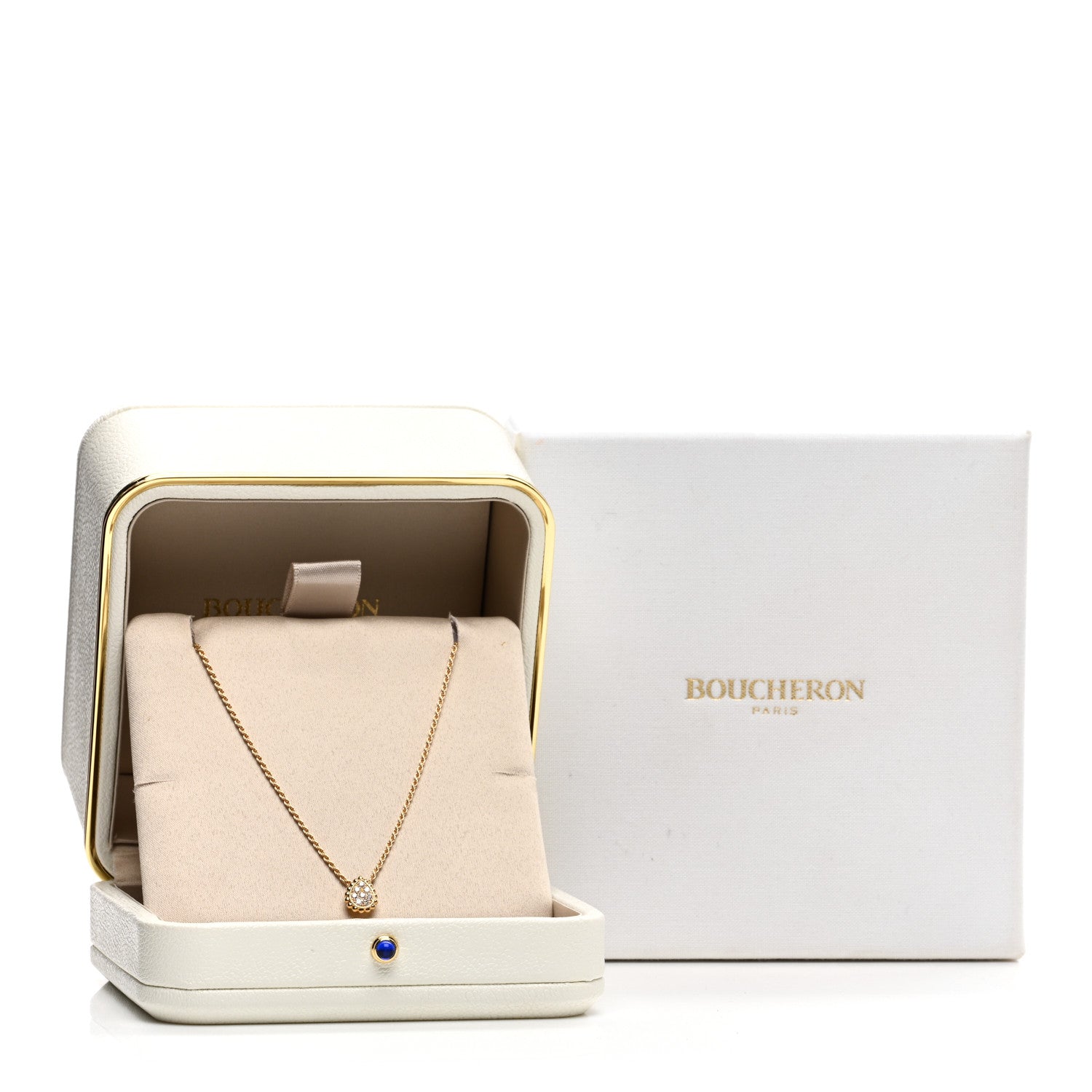 Boucheron 18K Yellow Gold Diamond XS Serpent Boheme Necklace 3 of 5