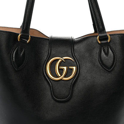 Gucci New Sakai Calfskin Lux Small Dahlia Tote Black 8 of 10