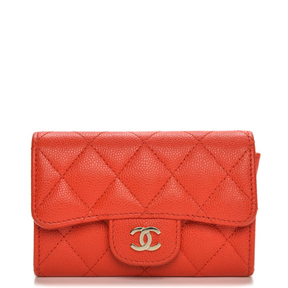 Chanel Caviar Quilted Flap Card Holder Red 1 of 7