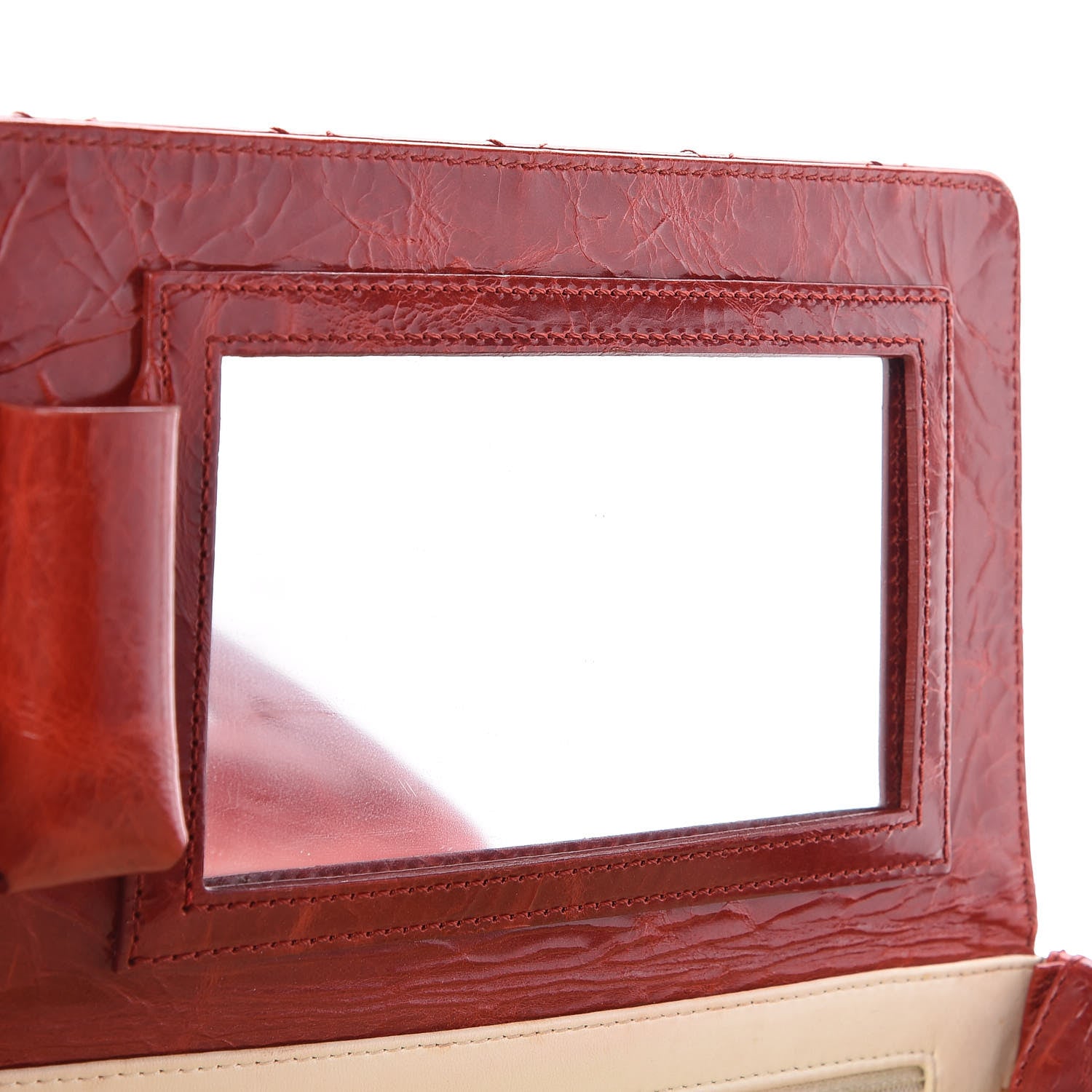 Chanel Glazed Calfskin Quilted Vanity Case Red 9 of 17