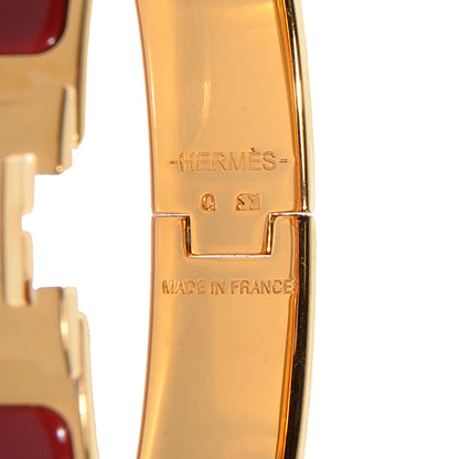 Hermes Enamel Clic Clac H Bracelet Narrow PM China Red 3 of 7