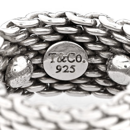 Tiffany Sterling Silver Somerset Mesh Ring 49 5 3 of 4