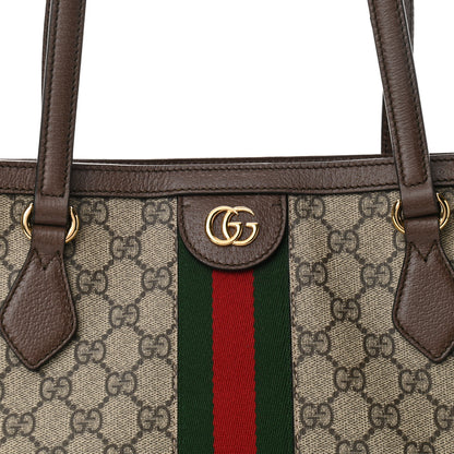 Gucci GG Supreme Monogram Medium Ophidia Shopping Tote Brown 8 of 10