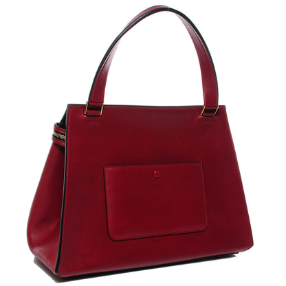 Celine Palmelato Calfskin Medium Edge Shoulder Bag Red 3 of 9