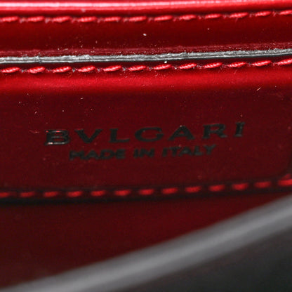 Bulgari Metallic Calfskin Serpenti Forever Top Handle Red 7 of 17