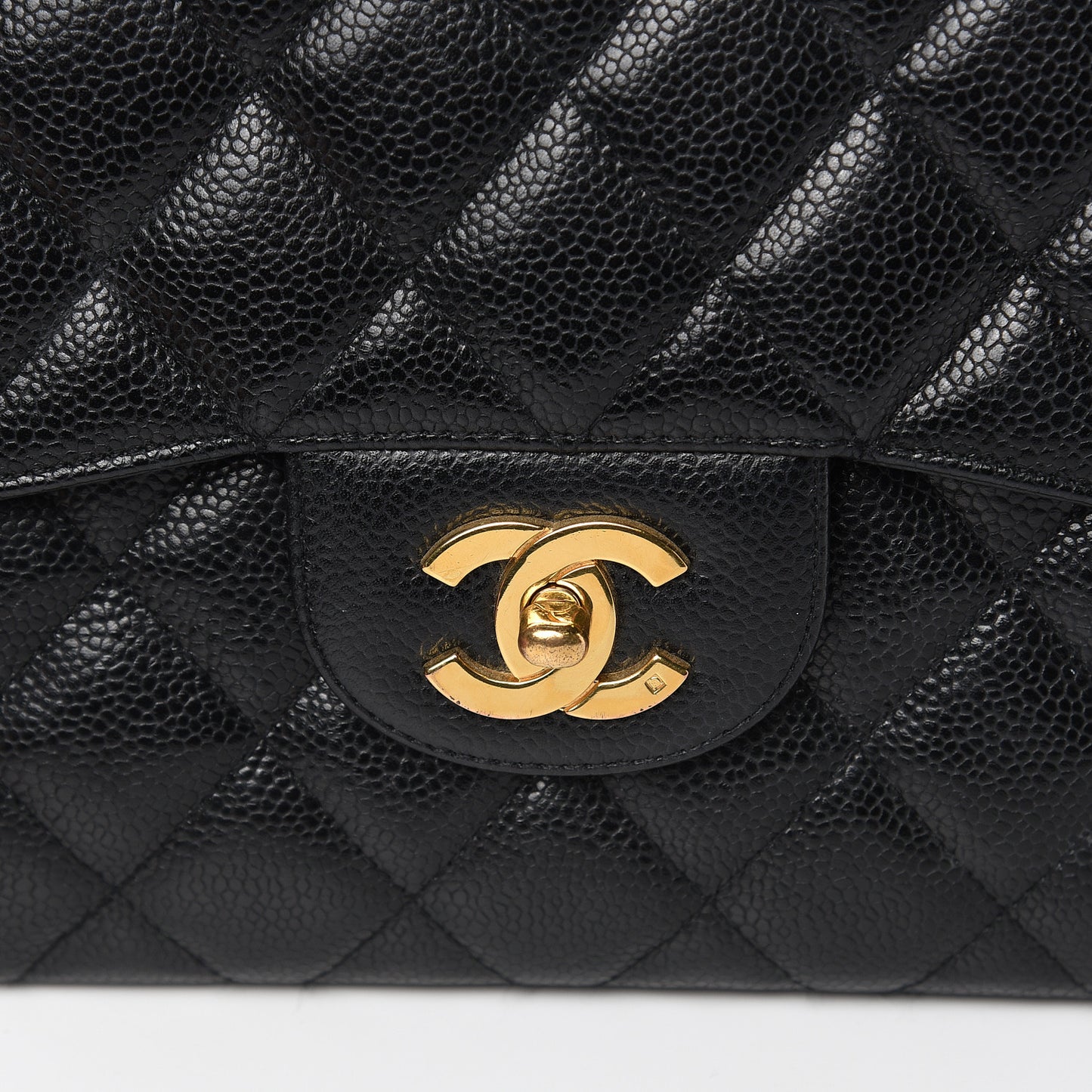 Caviar Quilted Jumbo Single Flap Black