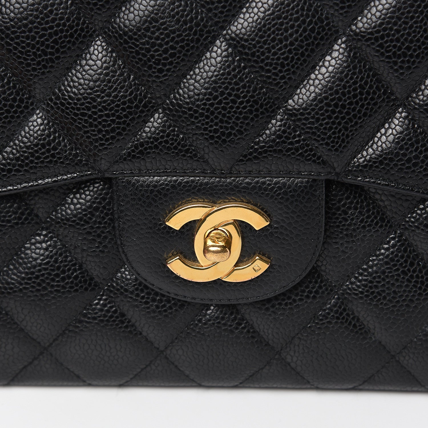 Chanel Caviar Quilted Jumbo Single Flap Black 14 of 16