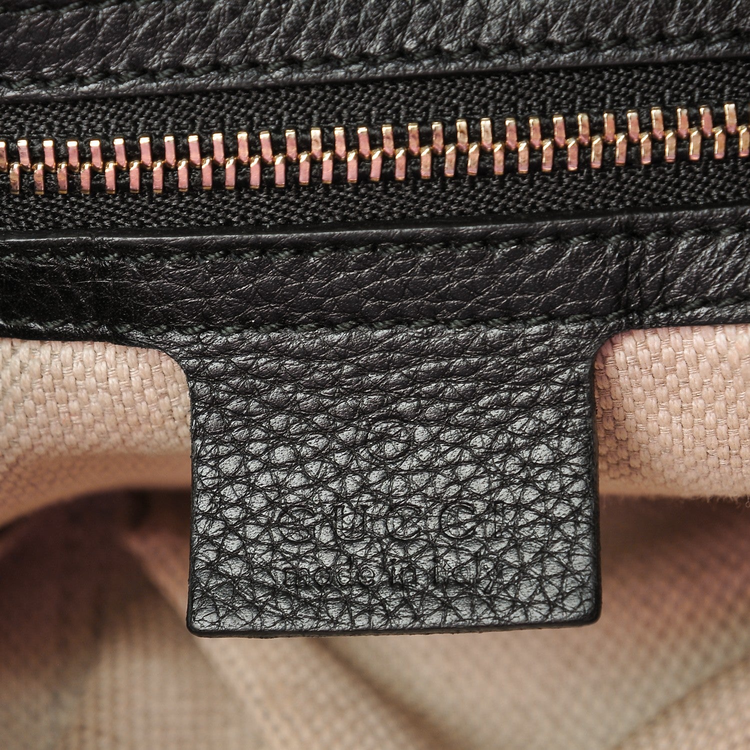 Gucci Pebbled Calfskin Medium Soho Chain Shoulder Bag Black 6 of 8