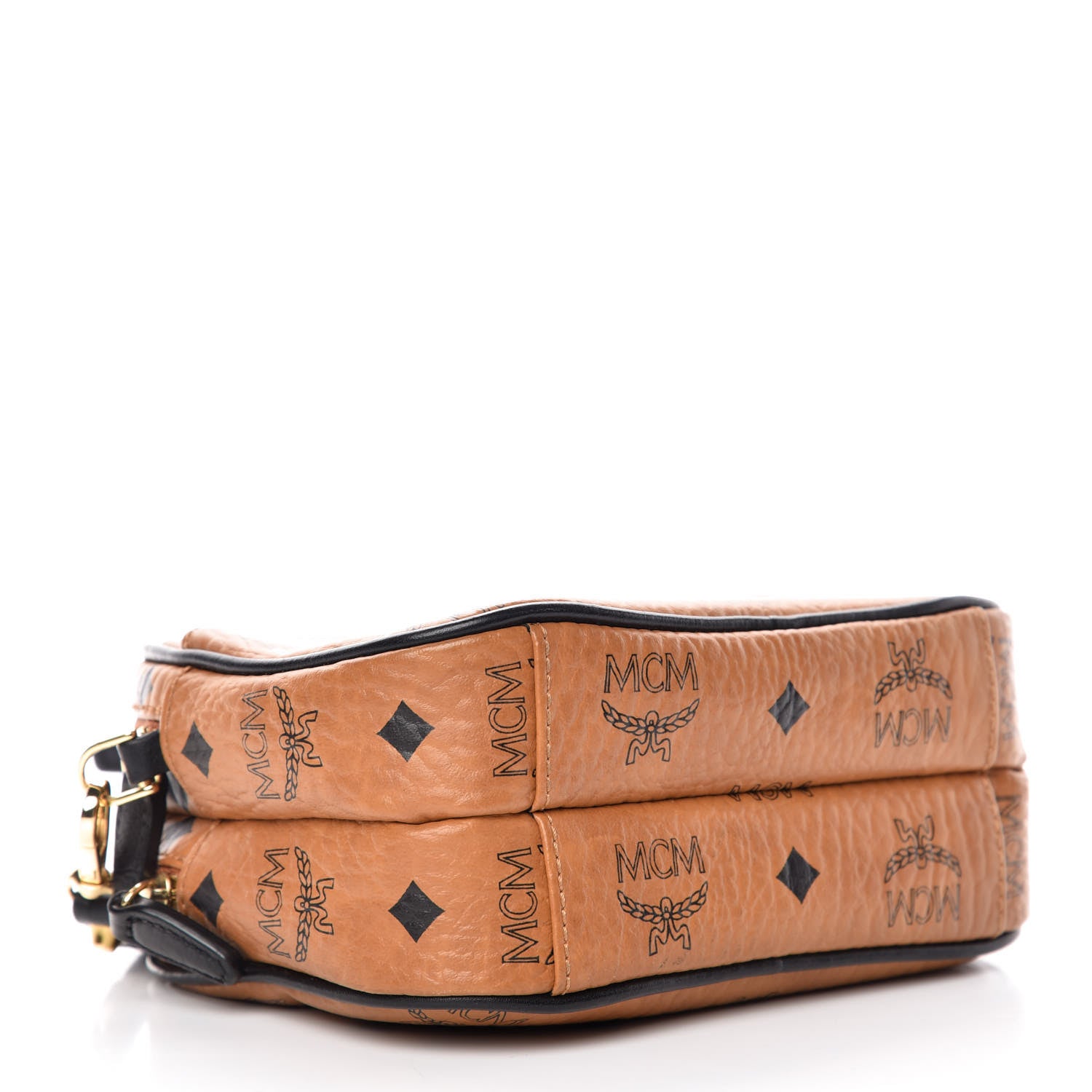 MCM Visetos Mini Camera Crossbody Bag Cognac 4 of 10
