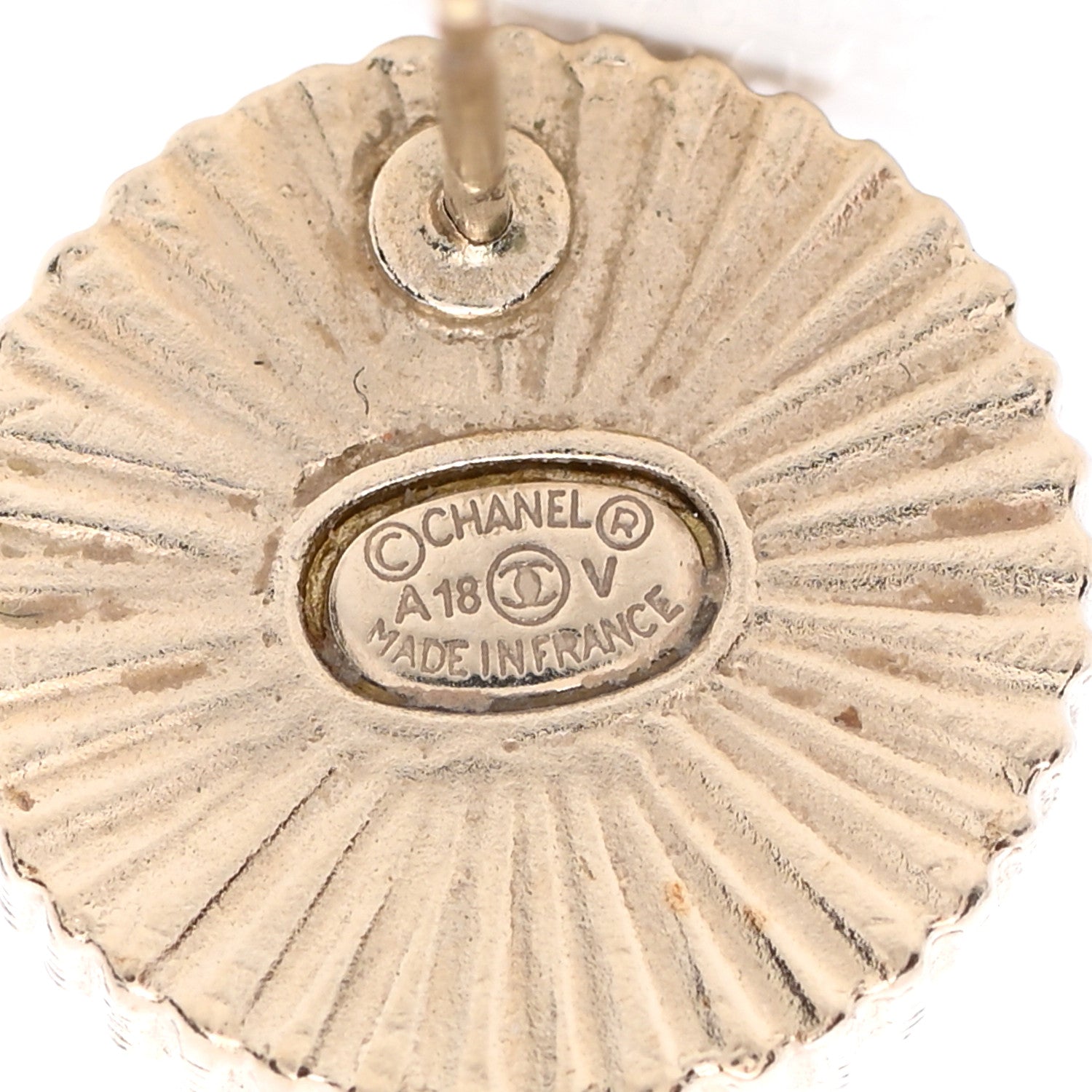 Chanel Enamel CC Earrings Gold Black 4 of 5