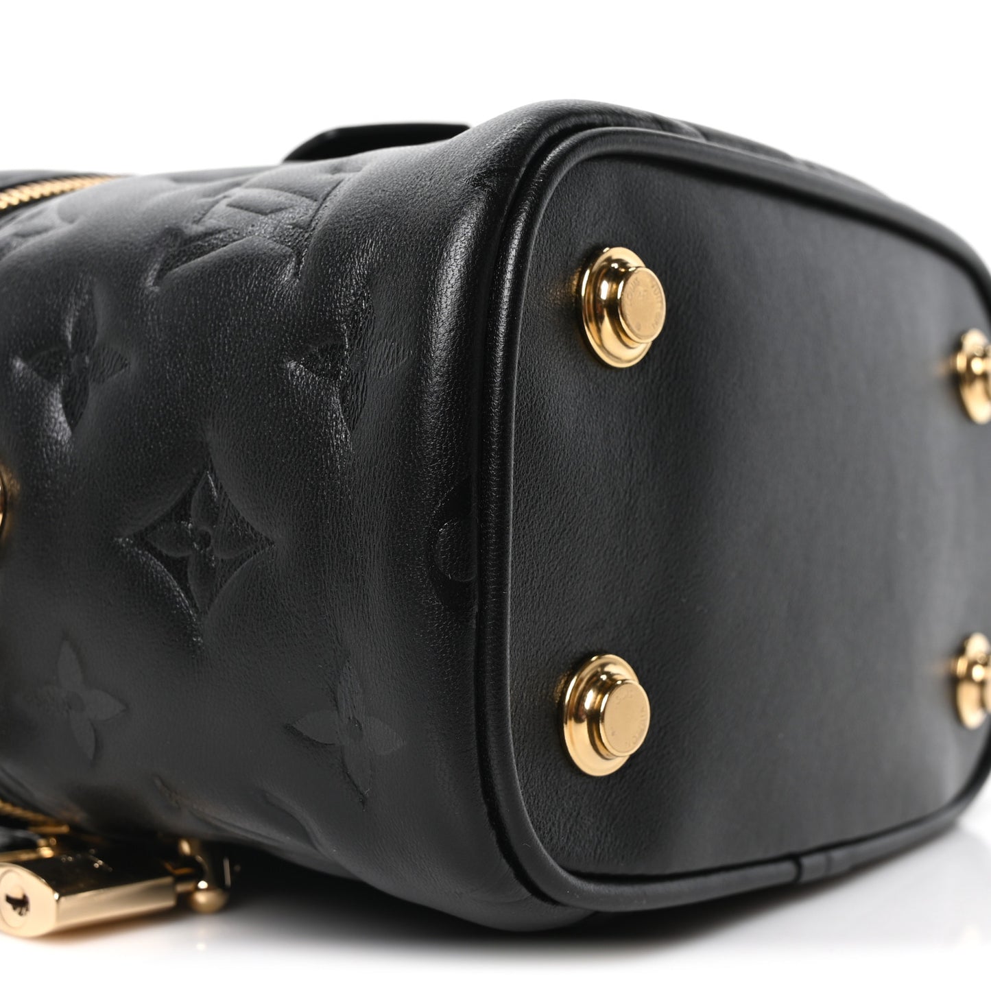 Lambskin Monogram Coussin Vanity PM Black