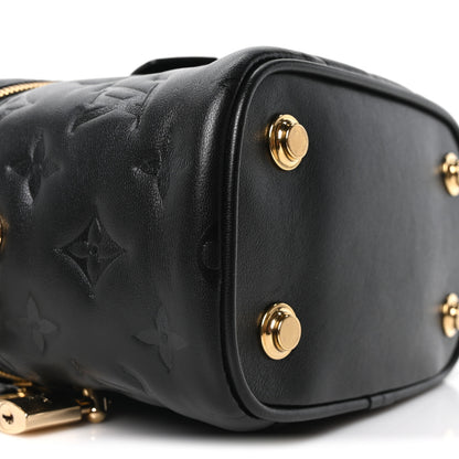 Louis Vuitton Lambskin Monogram Coussin Vanity PM Black 9 of 10