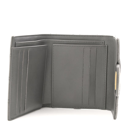 Chanel Metallic Calfskin Quilted Reissue Flap Card Holder Wallet Dark Grey 5 of 8