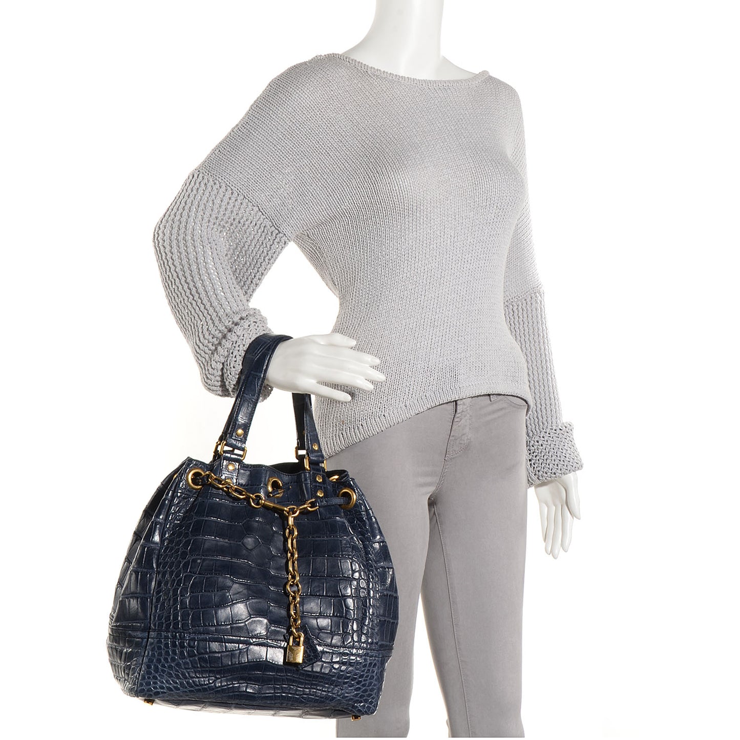 Alligator Overseas Faubourg Tote Blue