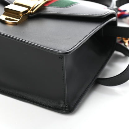 Gucci Calfskin Mini Sylvie Top Handle Bag Black 8 of 8