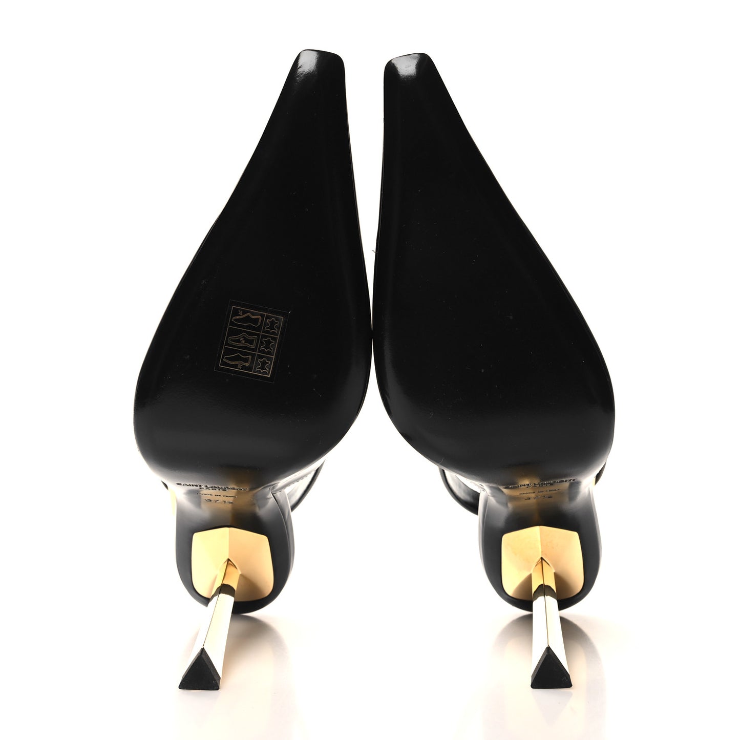 Glazed Calfskin Lee Slingback Pumps 37.5 Black