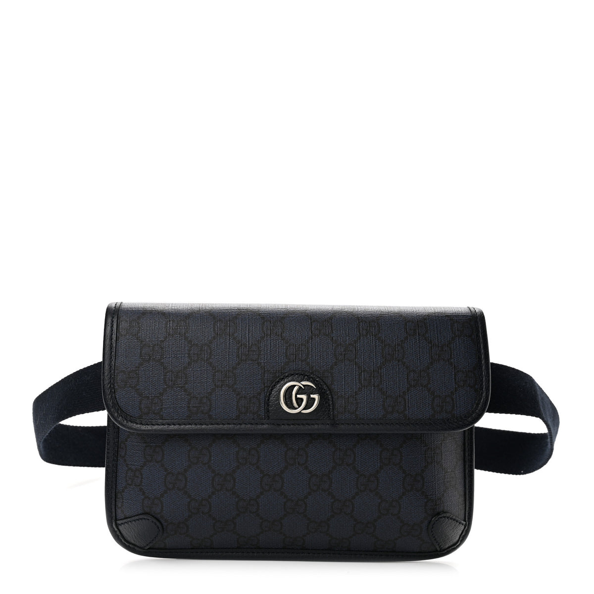 Gucci GG Supreme Monogram Small Ophidia Belt Bag Navy Black 1 of 12