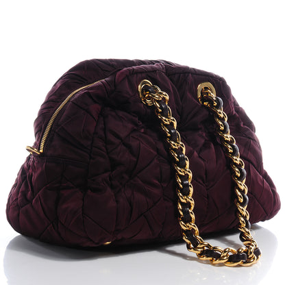 Prada Tessuto Nylon Chevron Catena Bag Prugna 3 of 9