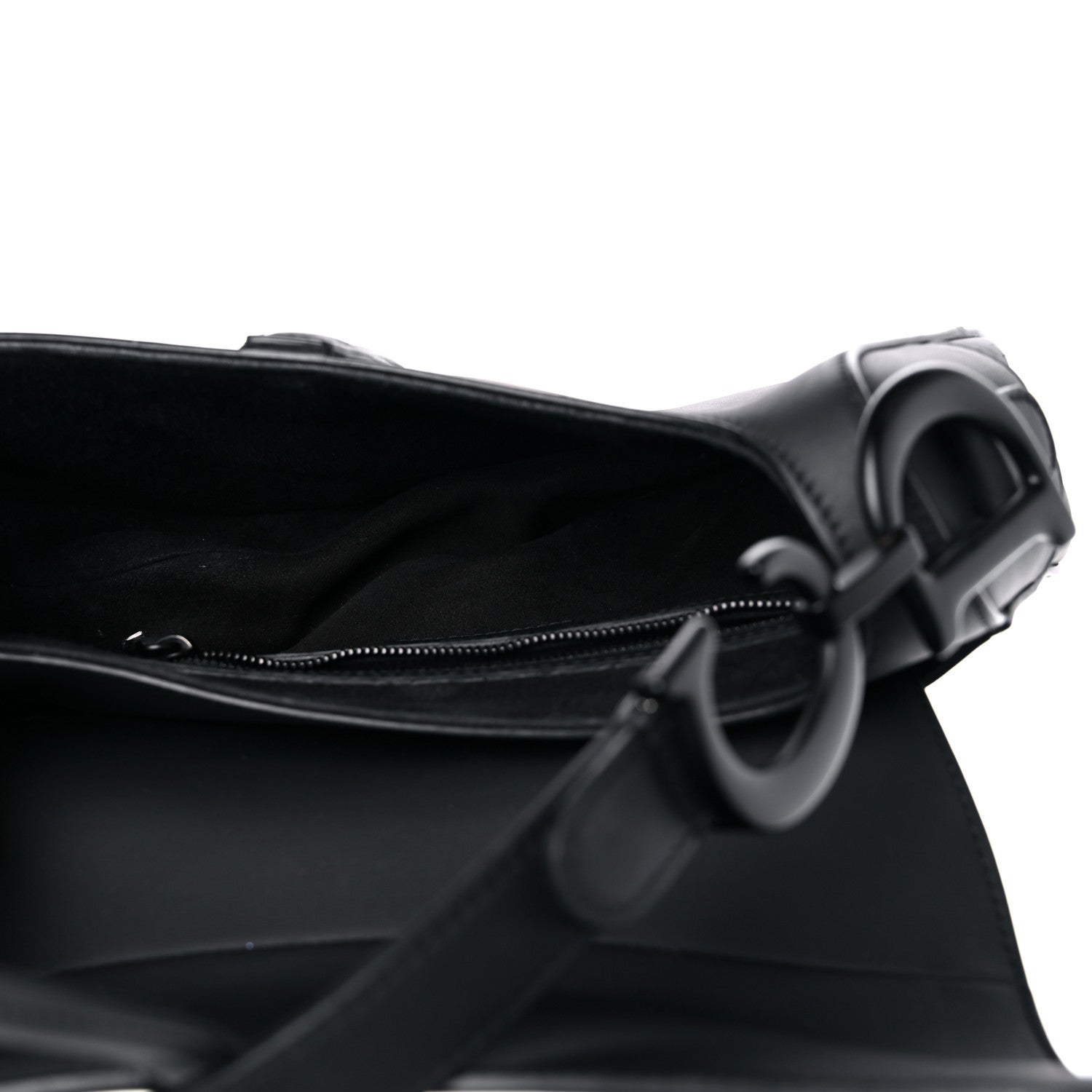 Christian Dior Ultra Matte Calfskin Saddle Bag Black 5 of 16