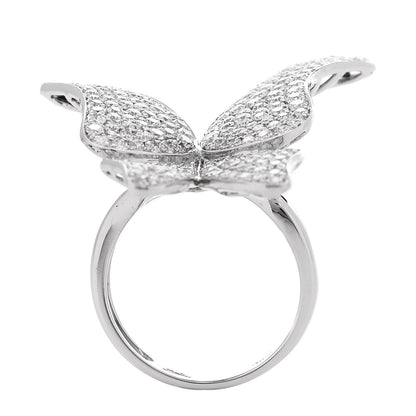 Parker & West by FASHIONPHILE 18K White Gold Diamond 3.25ctw Butterfly Ring 54 7 5 of 9