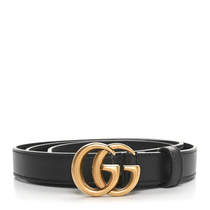 Gucci Calfskin Double G 20mm Belt 85 34 Black 1 of 4