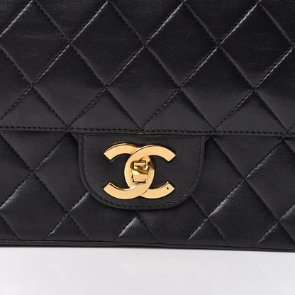 Chanel Lambskin Quilted Medium Double Flap Black 19 of 19