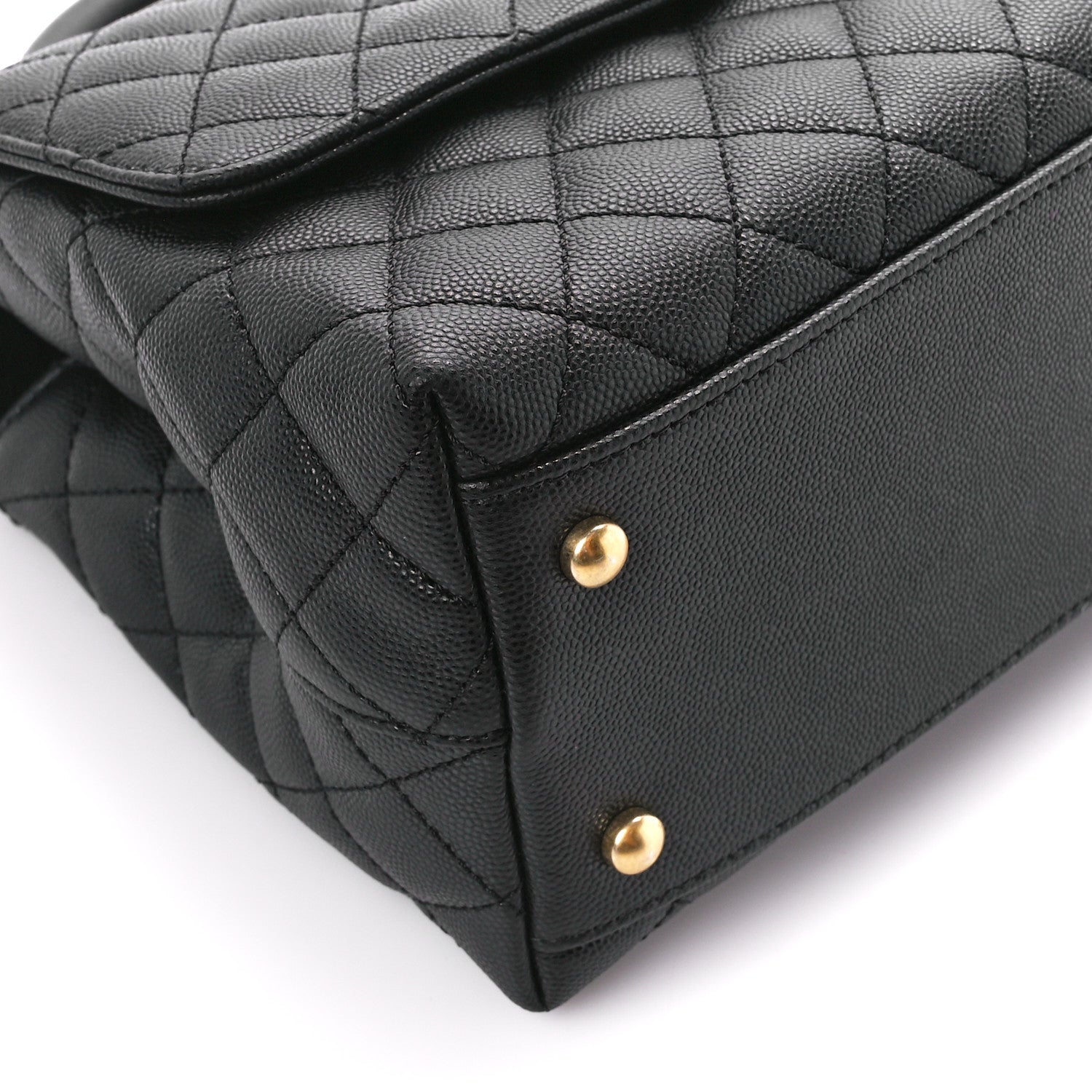 Chanel Caviar Quilted Small Coco Chain Handle Flap Black 10 of 12