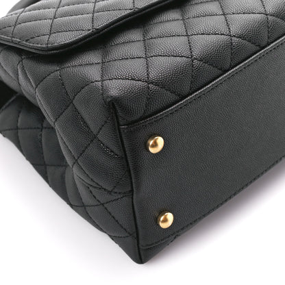 Chanel Caviar Quilted Small Coco Chain Handle Flap Black 10 of 12