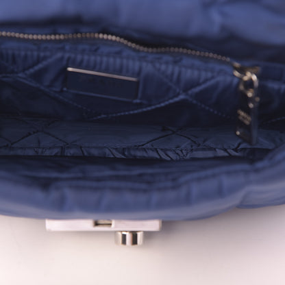 Prada Tessuto Nylon Bomber Sound Chain Flap Shoulder Bag Bluette 5 of 10