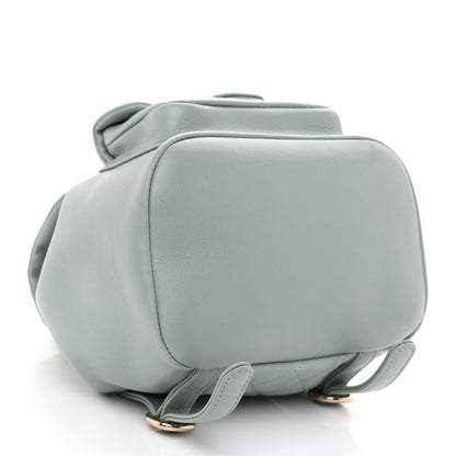 Chanel Lambskin Quilted Small Duma Drawstring Backpack Light Blue 4 of 11