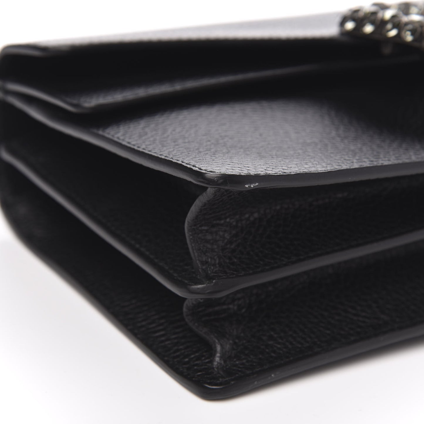 Pebbled Calfskin Small Dionysus Shoulder Bag Black
