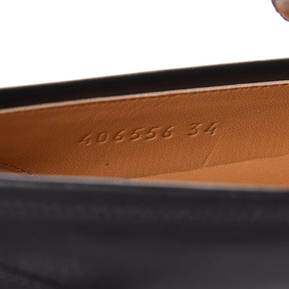 Gucci Calfskin Womens Jordaan Loafers 34 Black 8 of 9