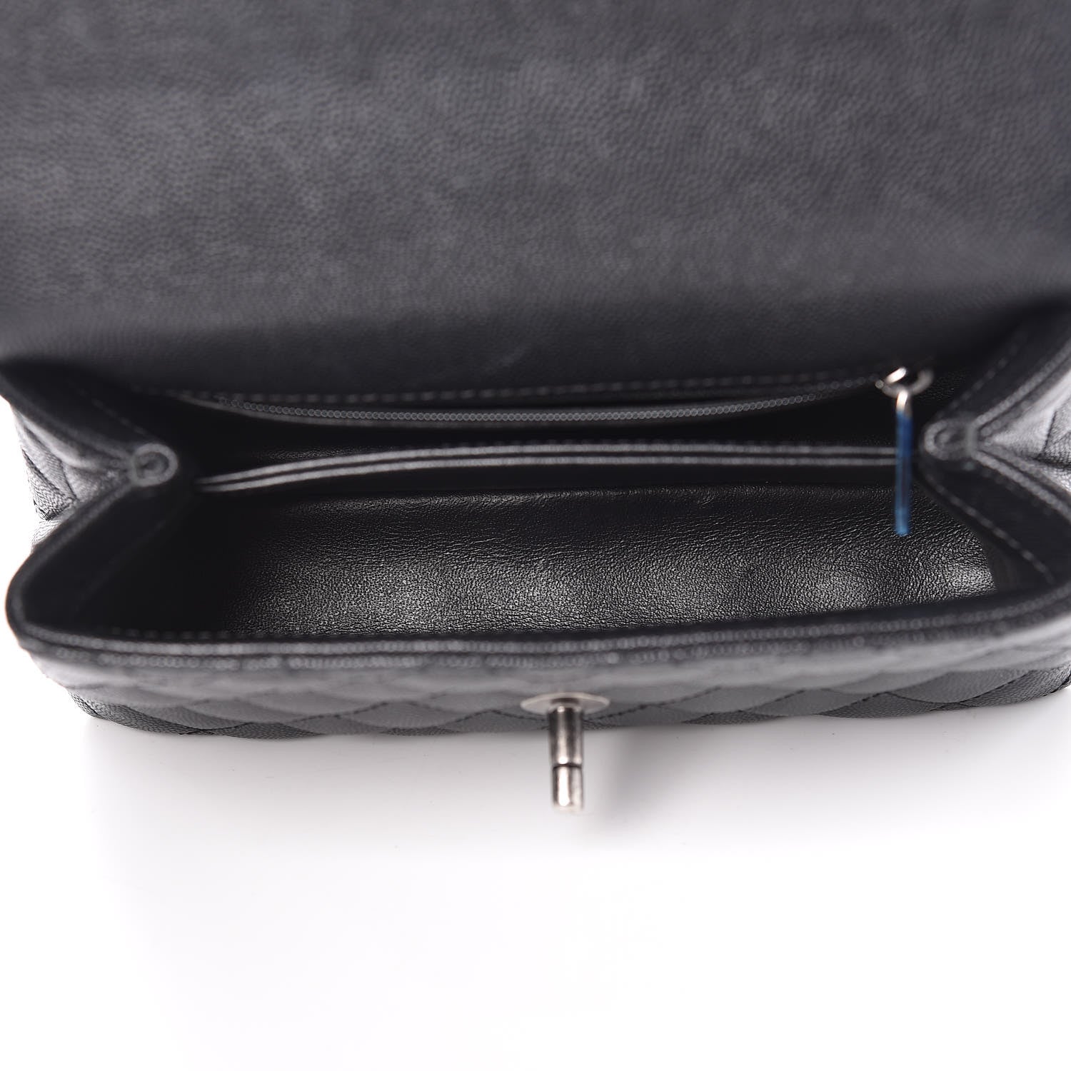 Chanel Caviar Lizard Quilted Mini Coco Handle Flap Black 5 of 9