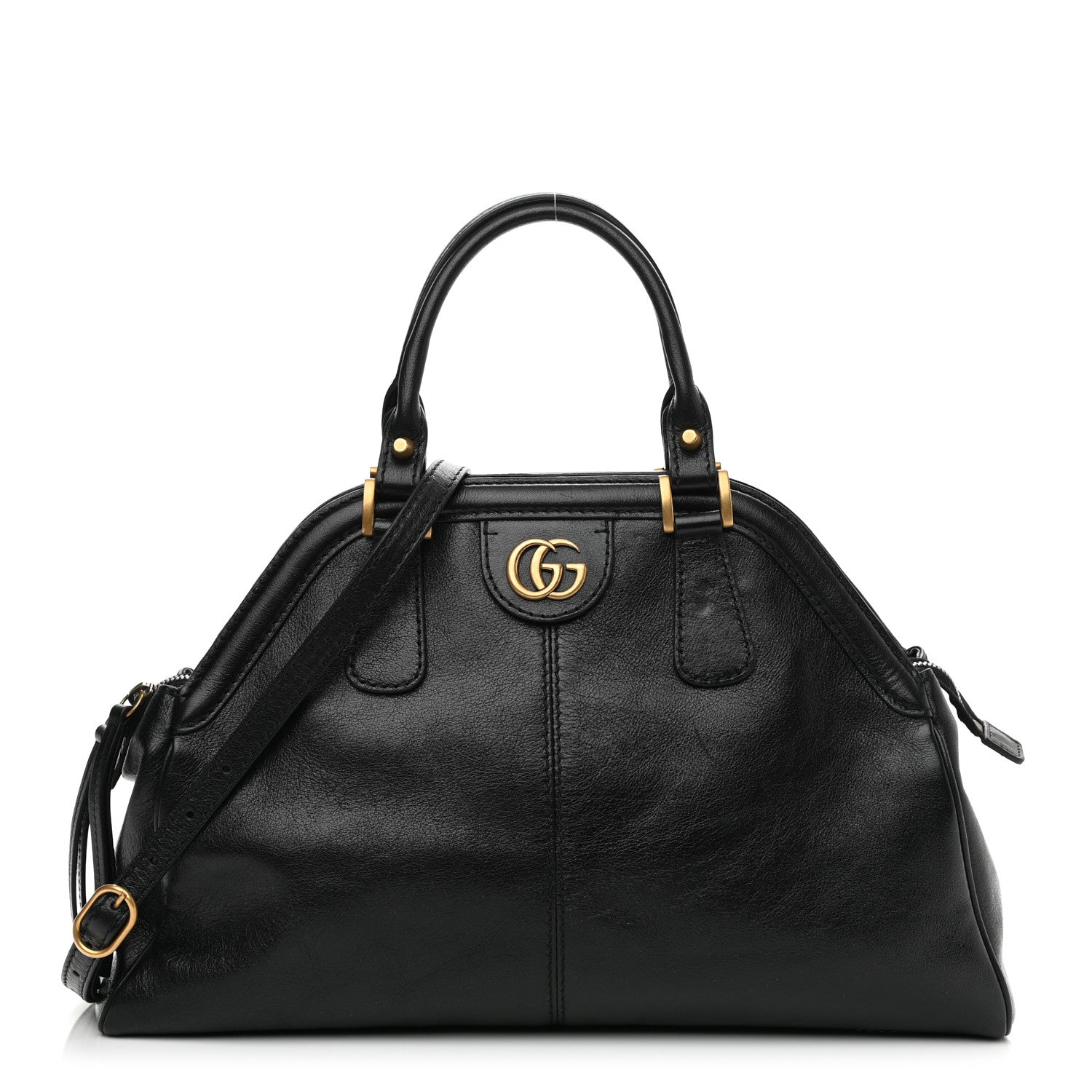 Gucci Calfskin Medium Re(Belle) Top Handle Bag Black 1 of 9