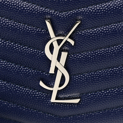 Saint Laurent Grain De Poudre Matelasse Monogram Mini Lou Camera Bag Denim 11 of 12