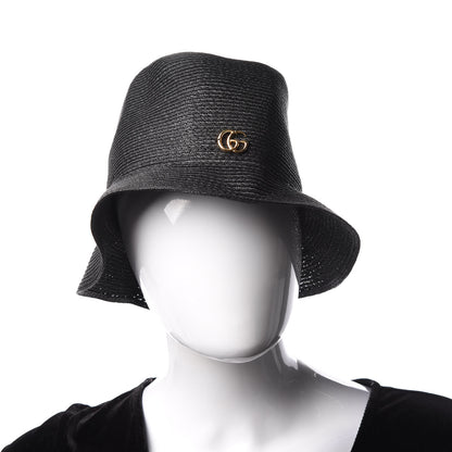 Gucci Raffia Double G Hat M Black 2 of 6