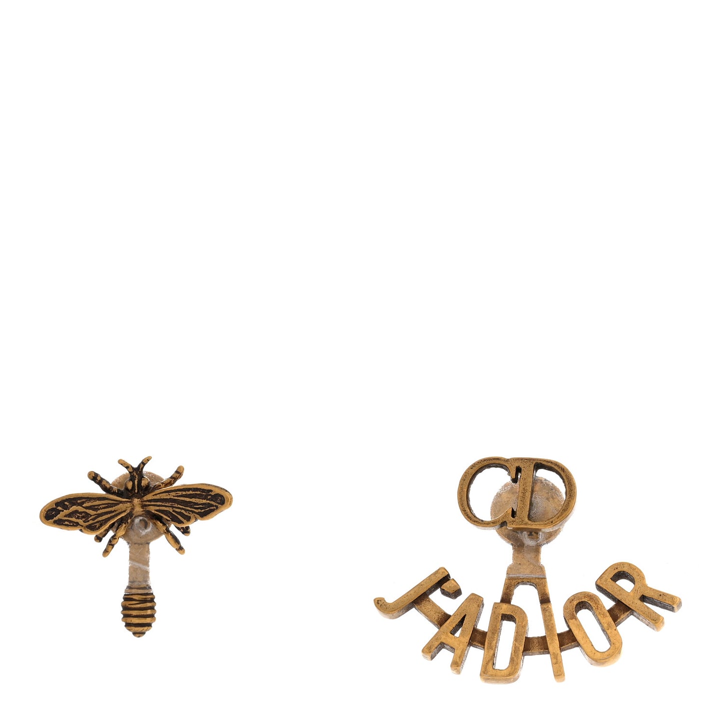 Metal J'Adior Earrings Aged Gold