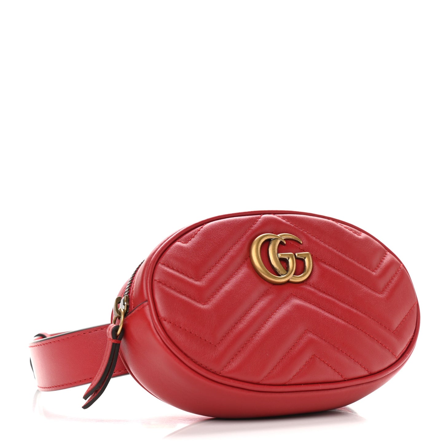 Calfskin Matelasse GG Marmont Belt Bag 75 30 Hibiscus Red