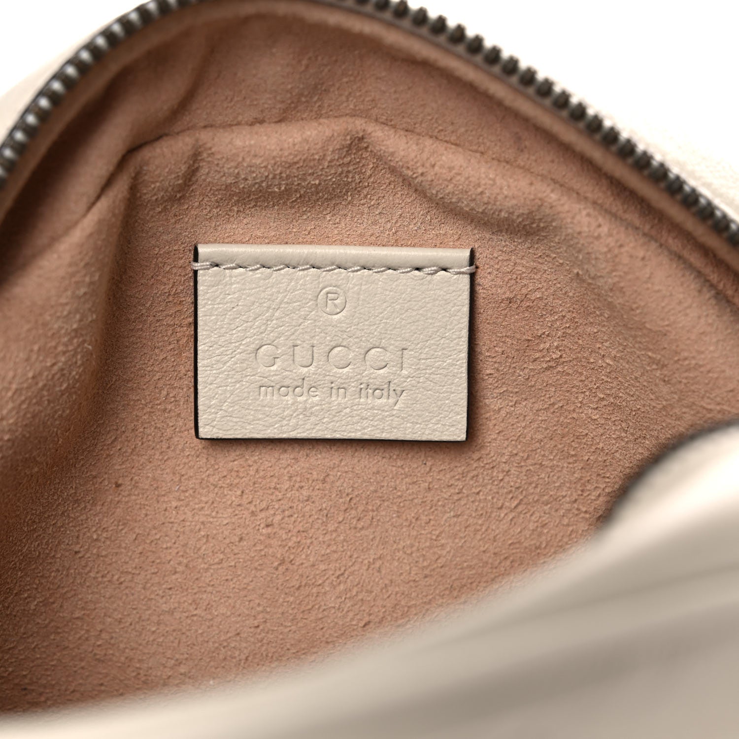Gucci Calfskin Matelasse Mini GG Marmont Round Shoulder Bag White 6 of 14