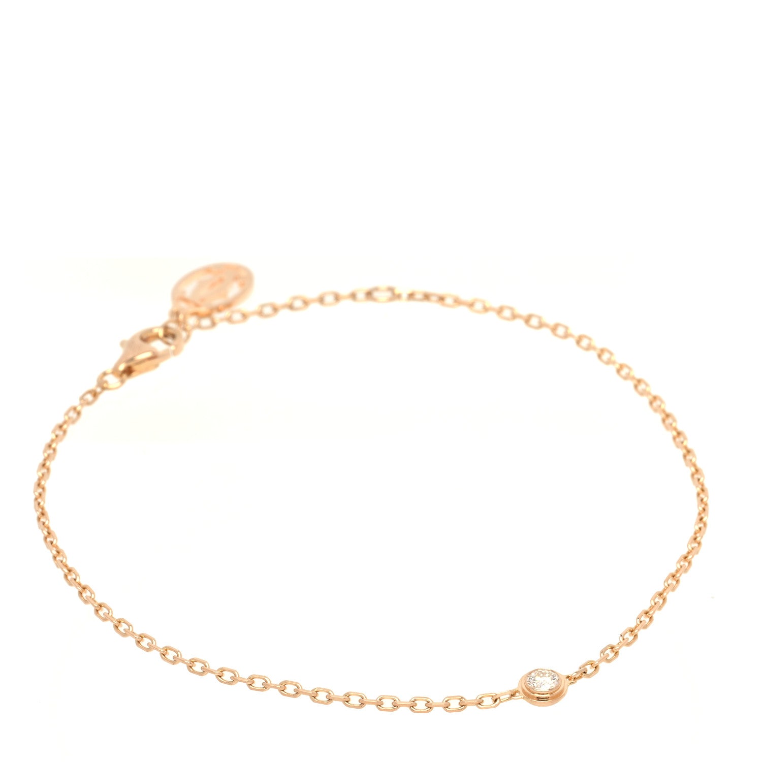 Cartier 18K Pink Gold Diamond SM D'Amour Bracelet 1 of 5