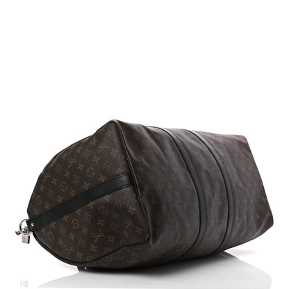 Louis Vuitton Monogram Macassar Keepall Bandouliere 55 3 of 13