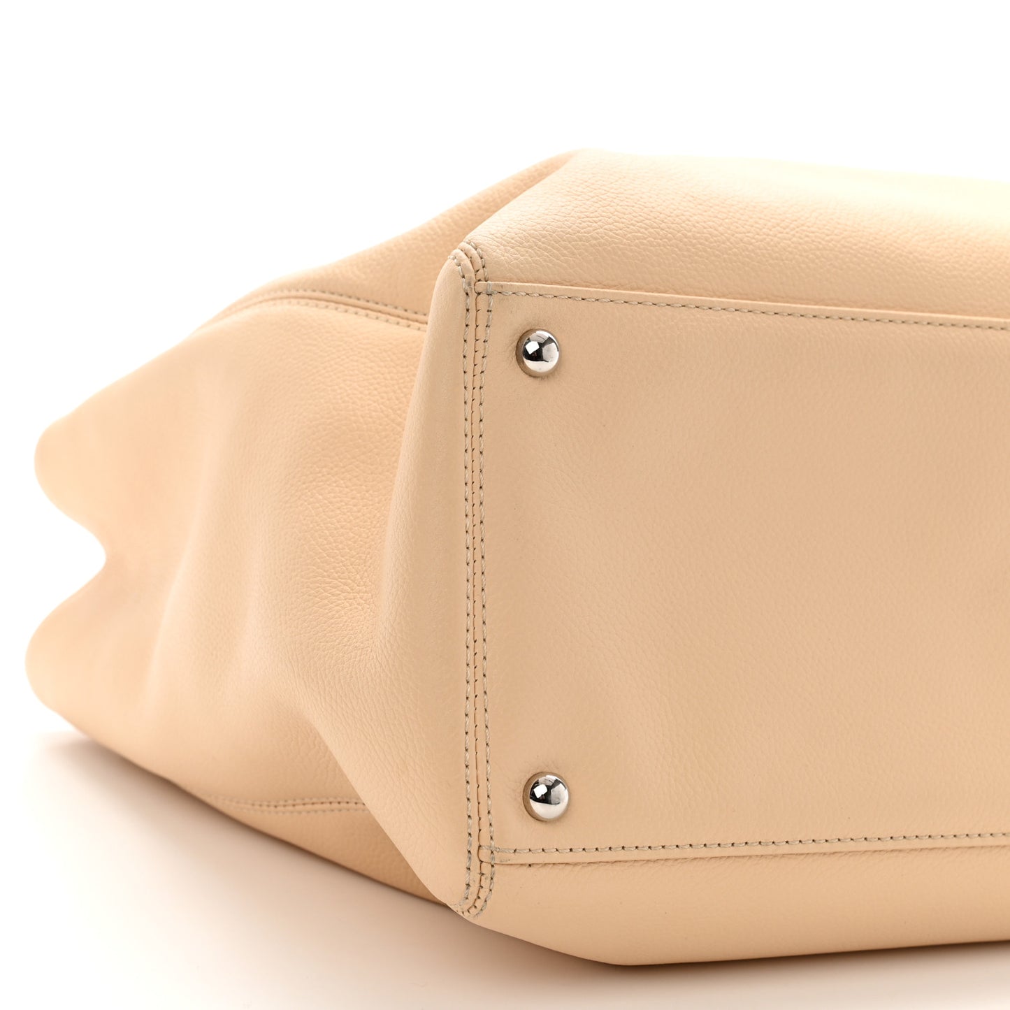 Calfskin Cerf Executive Shopper Tote Beige