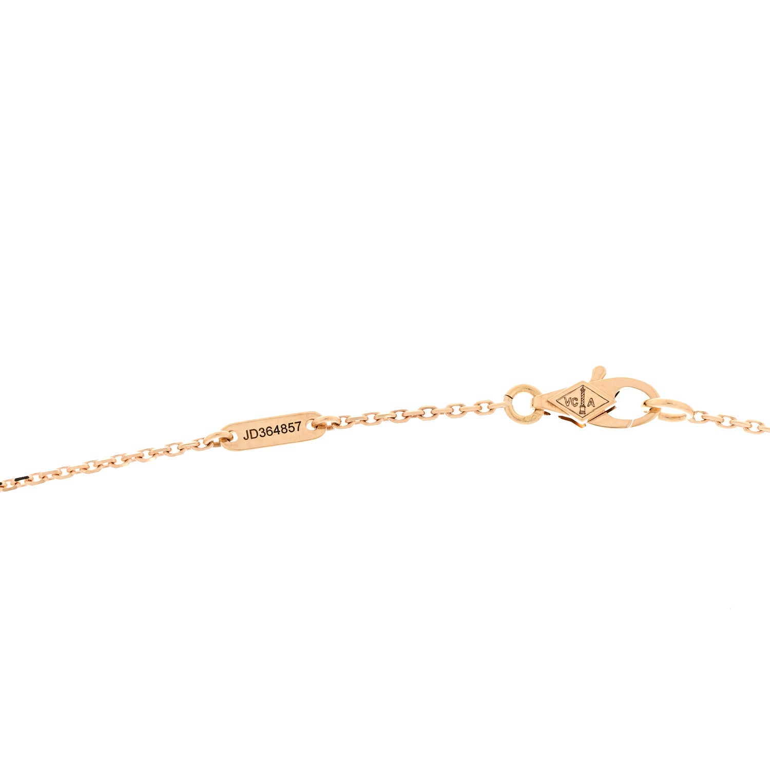 Van Cleef & Arpels 18K Yellow Gold Mother of Pearl Sweet Alhambra Pendant Necklace 4 of 6