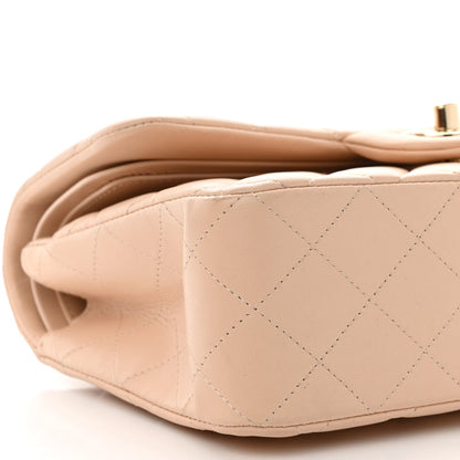 Chanel Lambskin Quilted Small Double Flap Beige 9 of 11