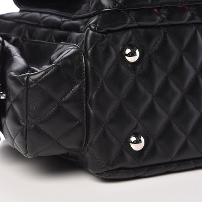 Chanel Calfskin Quilted Large Cambon Multipocket Reporter Black White 8 of 11
