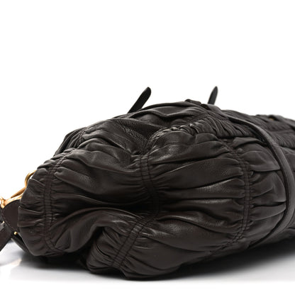 Prada Nappa Gaufre Dome Satchel Caffe 8 of 9